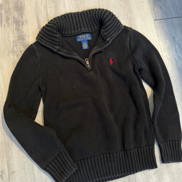 Ralph Lauren Kids Black Zip-Up Sweater - Picture 5 of 6